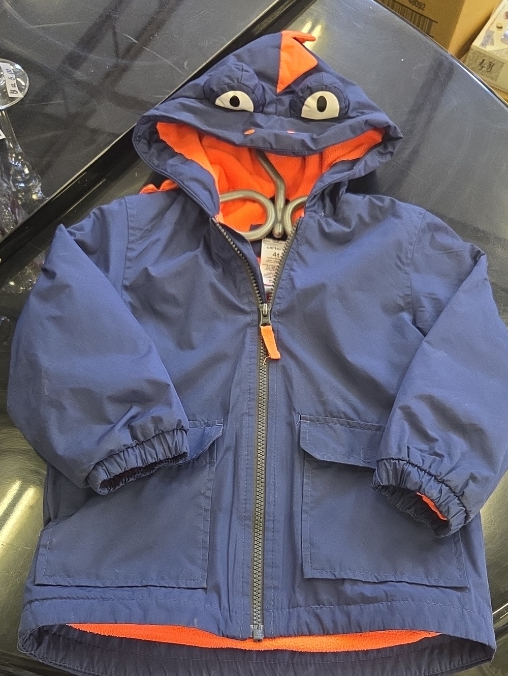Carter's Blue and Orange Hooded Kids Jacket